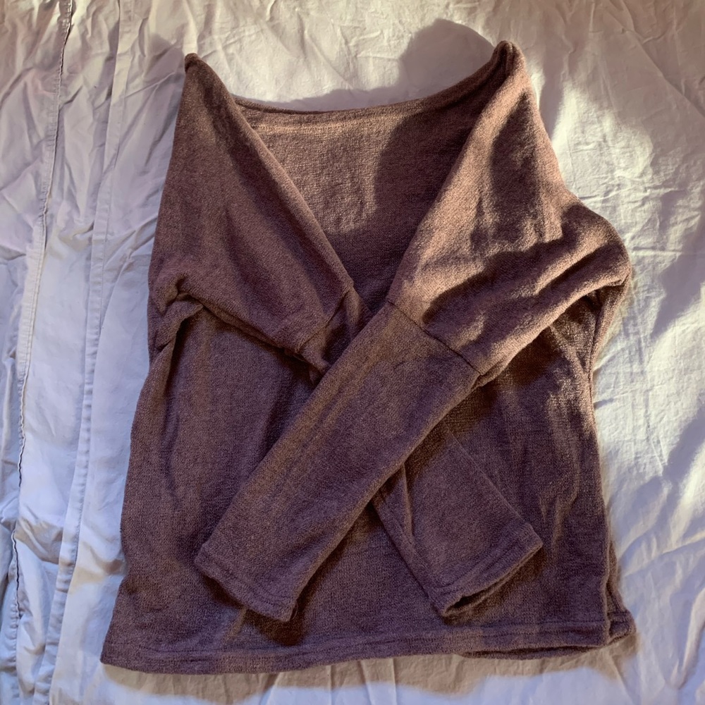 SheIn off the shoulder purple sweater. Size XS
